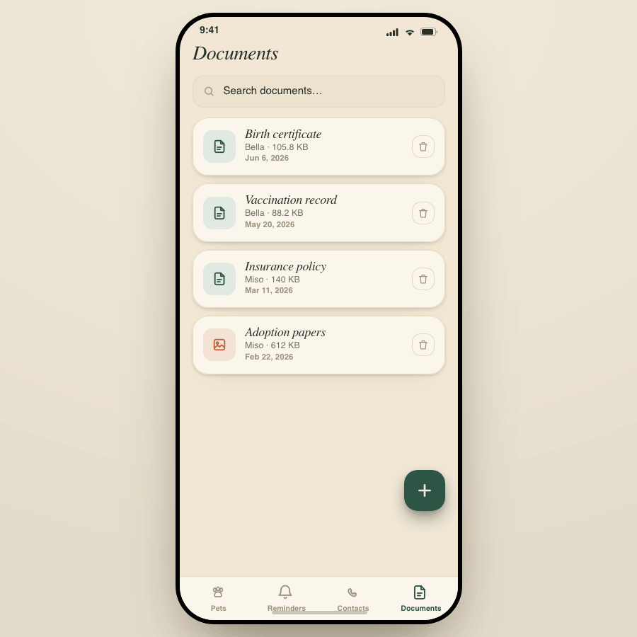 Documents tab